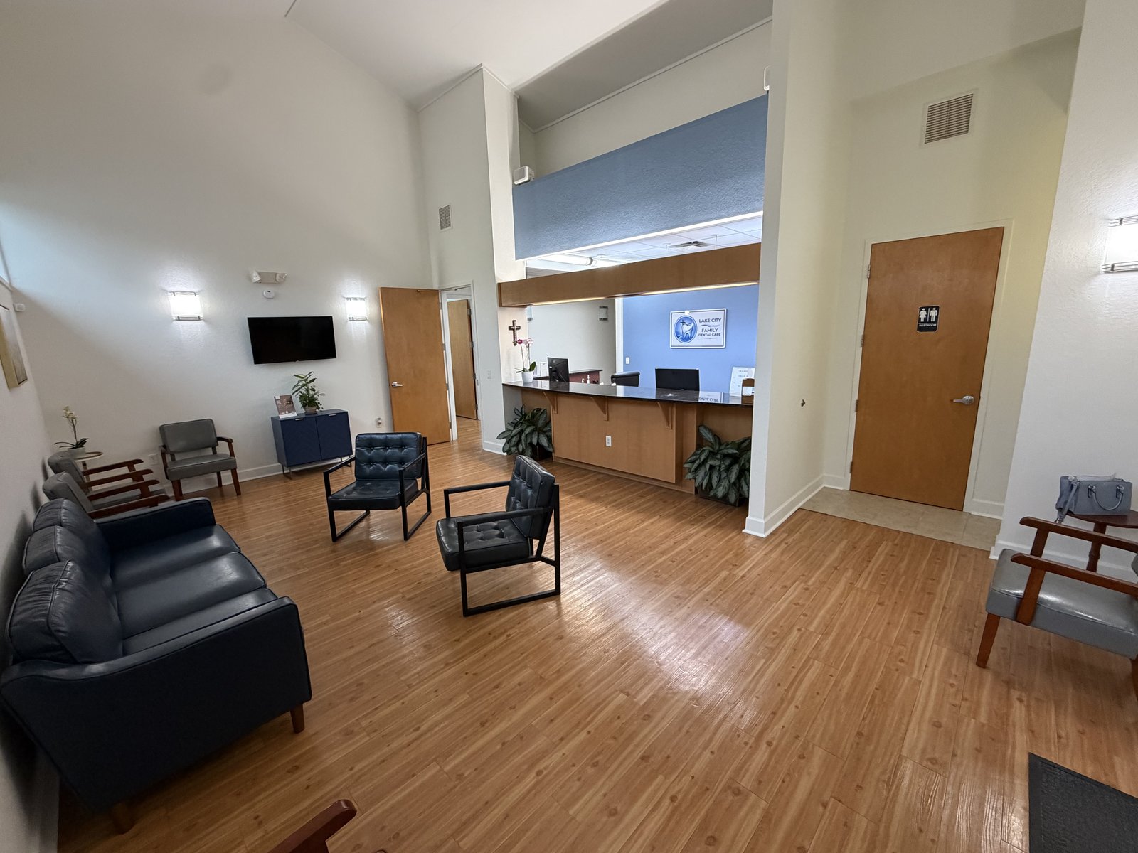 Remodeled lobby at Lake City Family Dental Care in Lake City, FL